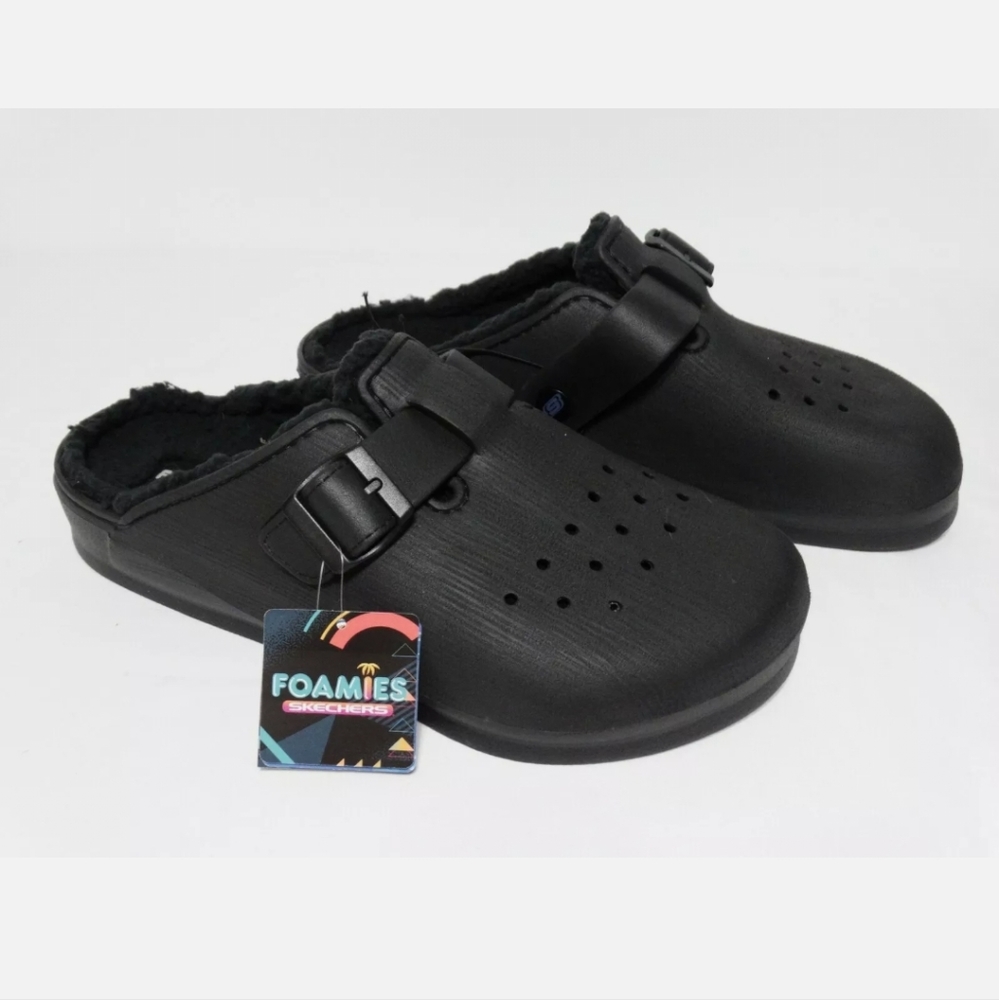 NWT Men's Foamies by Skechers Size 10 Black
